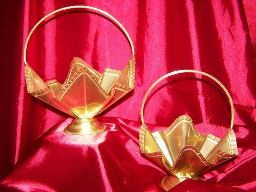 Brass basket x 2