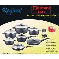 Dessini Regina 21 Piece NON STICK Die Cast Aluminium Pot Set