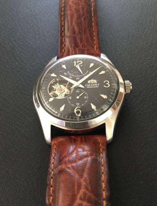 Orient open heart automatic watch, POWER RESERVE.