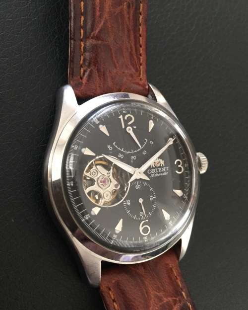 Orient open heart automatic watch, POWER RESERVE.