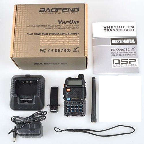 Quality Black UV-5R Dual Band VHF/UHF Two Way Radio Transceiver Walkie Talkie