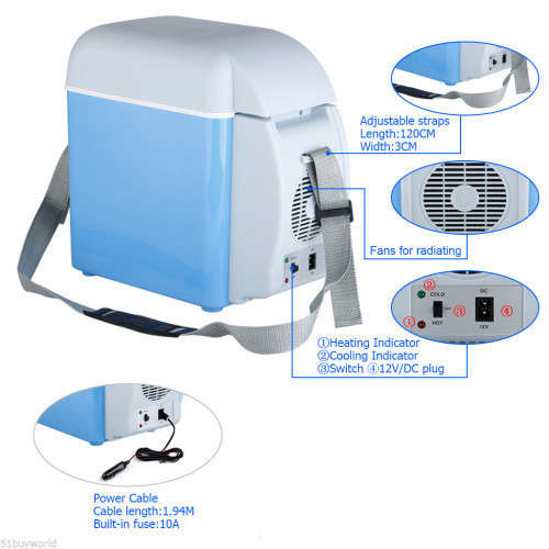 7.5L 12V Portable Fridge Cooler Warmer Car Truck Refrigerator Freezer Fridge