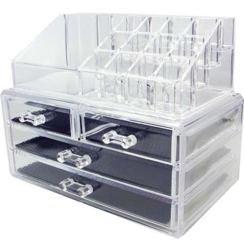 cosmetic Make up Box Organiser Cosmetic Display 3 Storage Case Perfect..