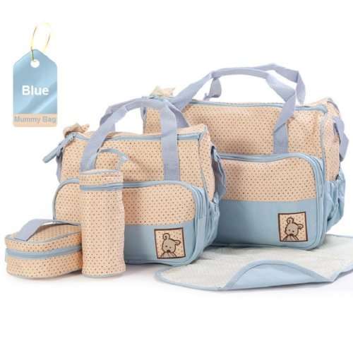 Baby Changing Diaper Nappy Bag Mummy Mother Handbag 5 Piece Multifunctional Sets