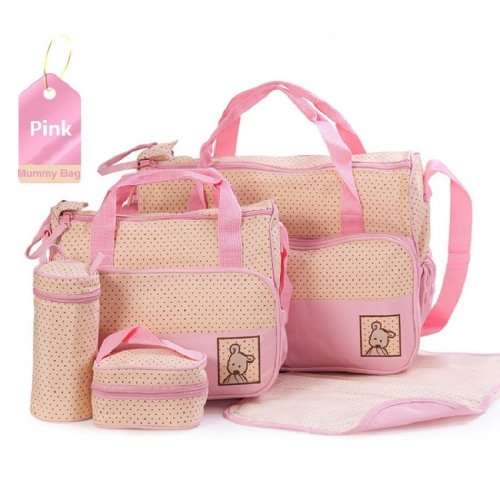 Baby Changing Diaper Nappy Bag Mummy Mother Handbag 5 Piece Multifunctional Sets