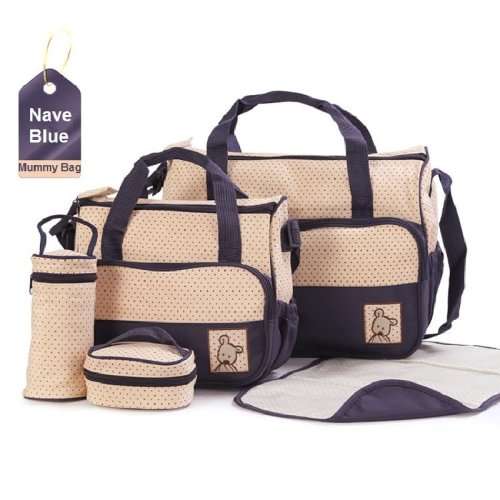 Baby Changing Diaper Nappy Bag Mummy Mother Handbag 5 Piece Multifunctional Sets