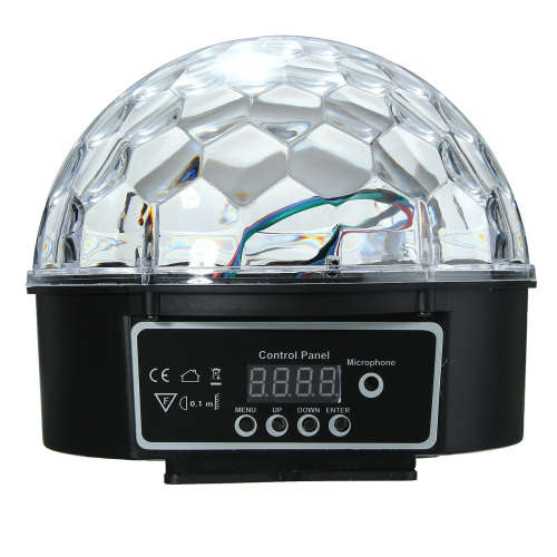 6W RGB LED MP3 Crystal Magic Ball Stage Effect Light Club Party Lamp