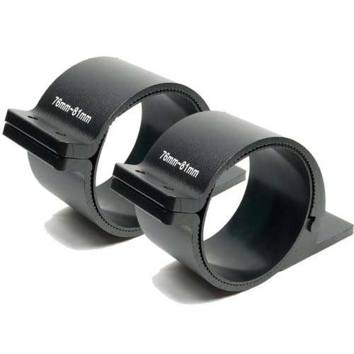 Pair Bull Bar Mounting Brackets Clamp Light Bar HID Bullbar Mount 76-81mm black