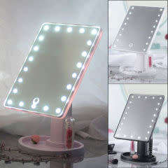 22 LED Touch Screen Makeup Mirror Tabletop Cosmetic Vanity Light Up Mirror