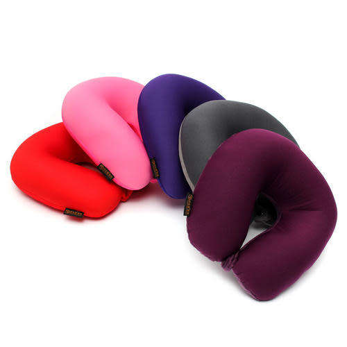 Vibrating Memory Foam Particles U-Shape Neck Headrest Pillow Car Flight Travel pillow