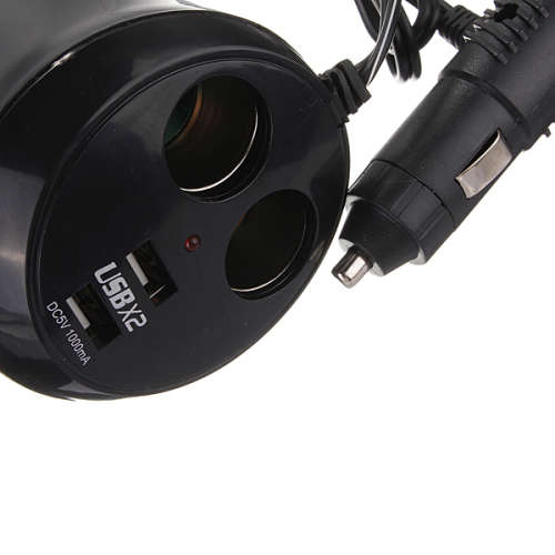 Dual Car Cigarette Lighter Socket DC Power Adapter Charger Splitter