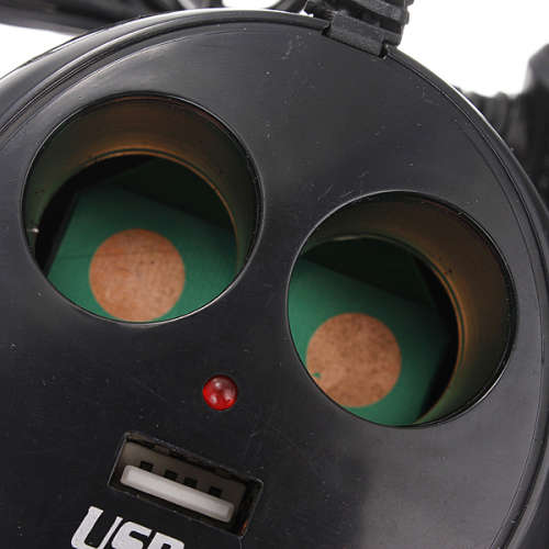Dual Car Cigarette Lighter Socket DC Power Adapter Charger Splitter