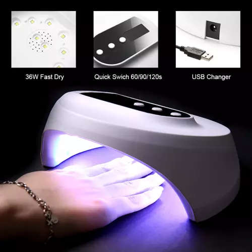 2 in 1  LED UV NAIL LAMP 36W