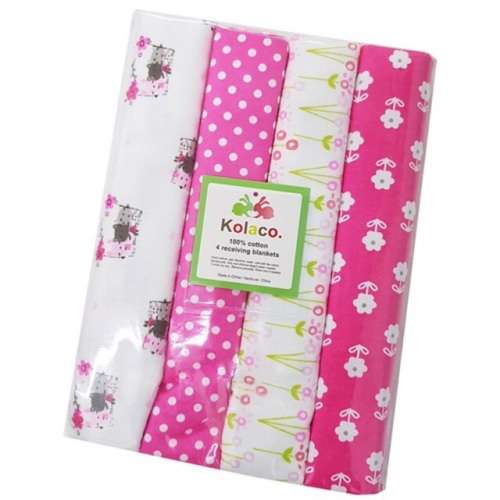 Receiving Blankets 4pcs/lot cotton flannel newborn baby blankets / cotton blanket / throws baby blan
