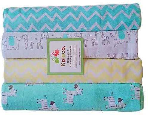 Receiving Blankets 4pcs/lot cotton flannel newborn baby blankets / cotton blanket / throws baby blan