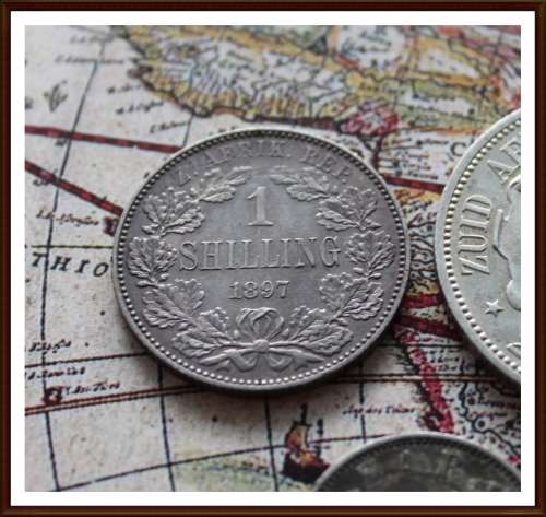 ZAR 1897 Parcial set 3P to 2 1/2 S, One Bid Take All, Circulated Coins in Good Conditions.