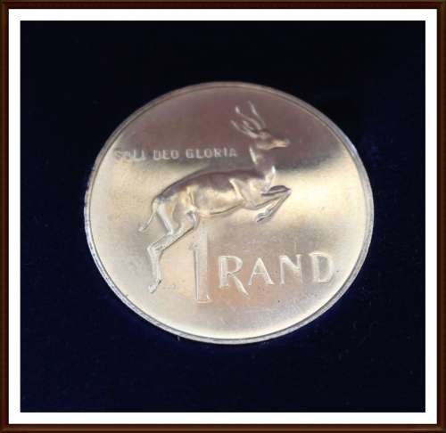 1967 S.A  , Proof Silver Rand, Polished or cleaned and box details, Please as per Photo.