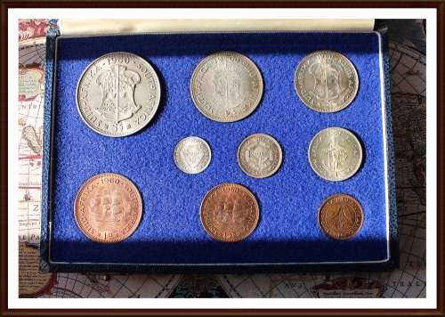 1960 S.A.U. Set,  The Coins in Excellent Conditions, Pls as per Photo. Tickey is lost and put 1959.