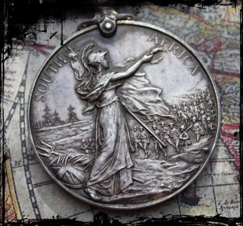 Boer War  QSA medal with Cape Colony & South Africa 1902, Pte. W.J. HOLDEN.