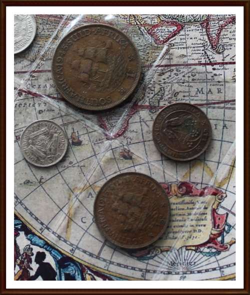 1945 South African Coin Set, Conditions Please as per Photo.
