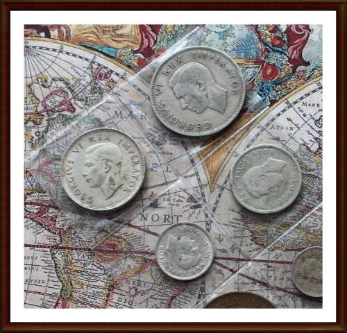 1945 South African Coin Set, Conditions Please as per Photo.