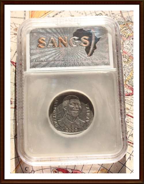 2000 RSA Mandela in AU55 graded coin, as per photo.