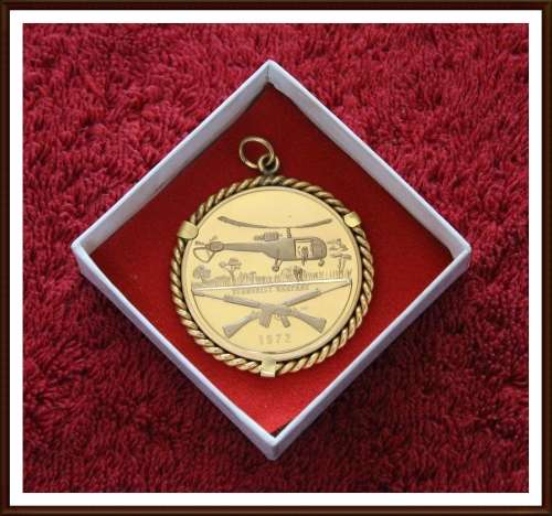 Rhodesia Medallion, of Rhod. Armed Forces, The Rims of the medallions are Gold Plated, as per Photo.