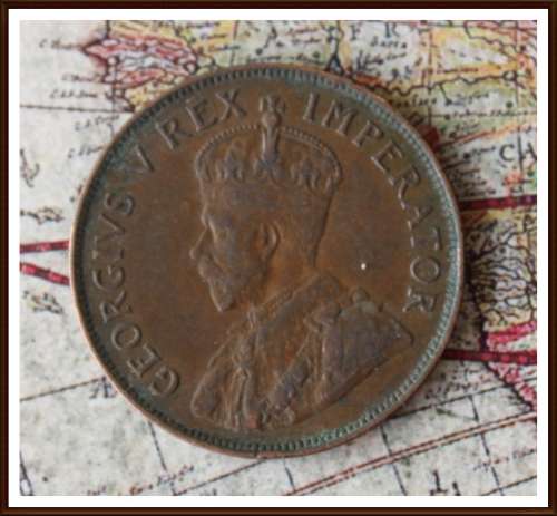 1934 S.A.U.  Penny, Circulated Coin, as per Photo.