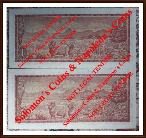 TW de Jongh R1, Two Notes in Serial Number B561-838702-838703, Cir, Notes, as per Photo.