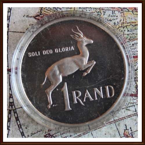 1977 Proof Coin, One Rand, With Little SCRATCHED as per Photo.