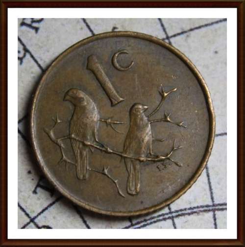 1965 Rep. of South Africa, One Cent, Circulation Strike (Only 1180 Minted) (GENUINE). as per Photo.
