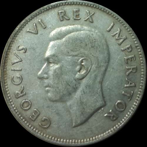 1943 Uni. of S. A. 2 1/2 Shillings, Coin in Circulated Conditions, as per Photo.