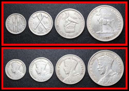 Southern Rhodesia:  Excellent Partial Coin Set of 1934, Judge Condition for Yourself.