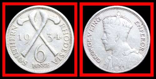 Southern Rhodesia:  Excellent Partial Coin Set of 1934, Judge Condition for Yourself.