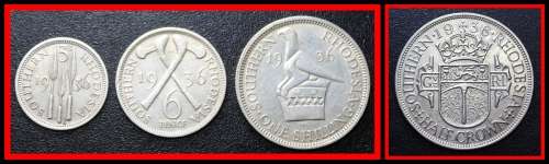 Southern Rhodesia:  Excellent Partial Coin Set of 1936, Judge Condition for Yourself.