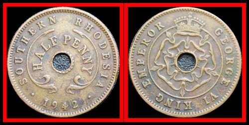 Southern Rhodesia:  Excellent Partial Coin Set of 1942, Judge Condition for Yourself.