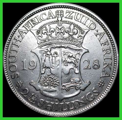 1928 Union of S.A. 2 1/2 Shillings  in (Polished Conditions), Judge for Yourself. As per Photo.
