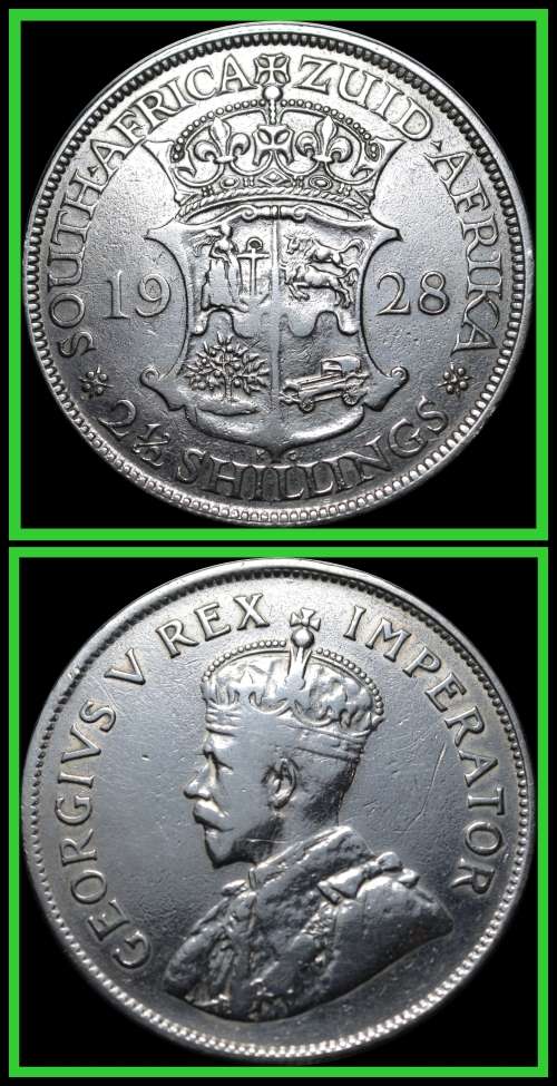 1928 Union of S.A. 2 1/2 Shillings  in (Polished Conditions), Judge for Yourself. As per Photo.