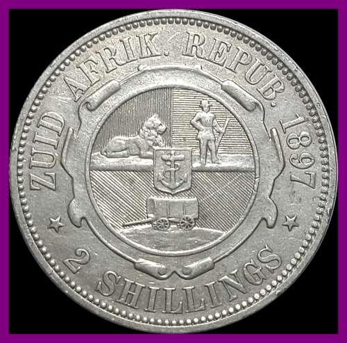 Z.A.R  Two Shillings 1897, Judge Condition for Yourself, Please as per Photo.