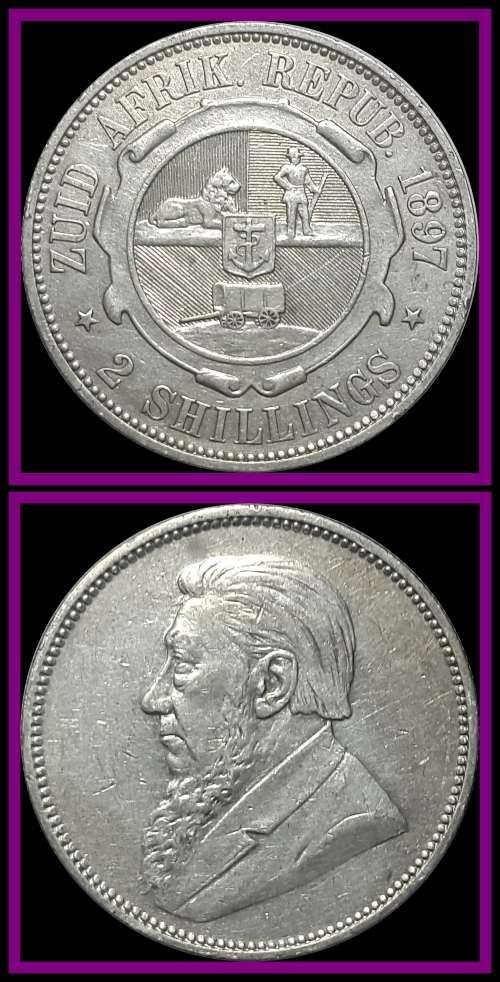 Z.A.R  Two Shillings 1897, Judge Condition for Yourself, Please as per Photo.