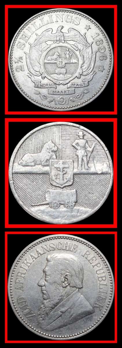 Z.A.R  Half Crown 1896 Circulated coin in Very Good Condition, Judge for Yourself, as per Photo.