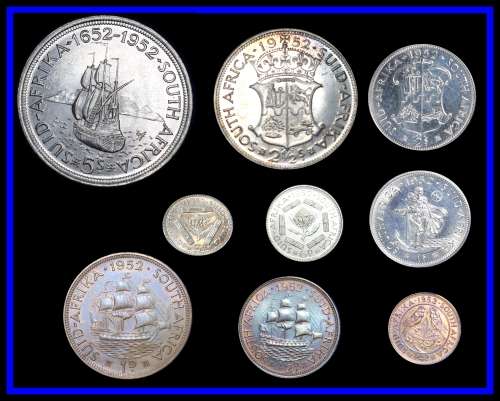 1952 Union of . S. A. Set of Mix Coins Proof and UNC Conditions, (Proof Coins is  Cleaned).