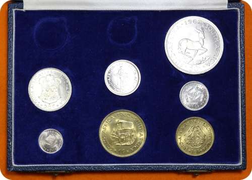 1962: Rep. of  South Africa: Excellent  Set of Coins Almost UNC in Very Good Conditions, per Photo.