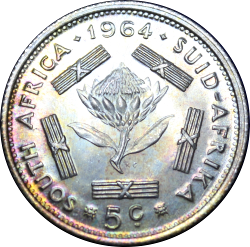 1964: Rep. of  South Africa: Excellent  Set of Coins Almost UNC in Very Good Conditions, per Photo.