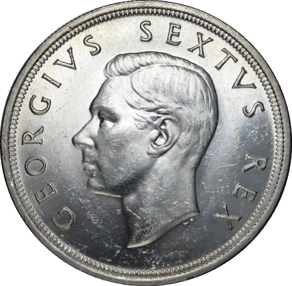 1950 : Union of  S. A.: Excellent 5 Shillings (Crown)  in (MS Conditions) Scare Coin, as per Photo.