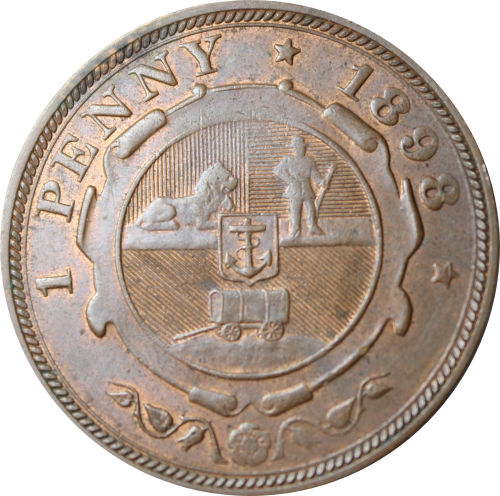 Z.A.R  Penny 1898, Circulated Coin, Please as per Photo.