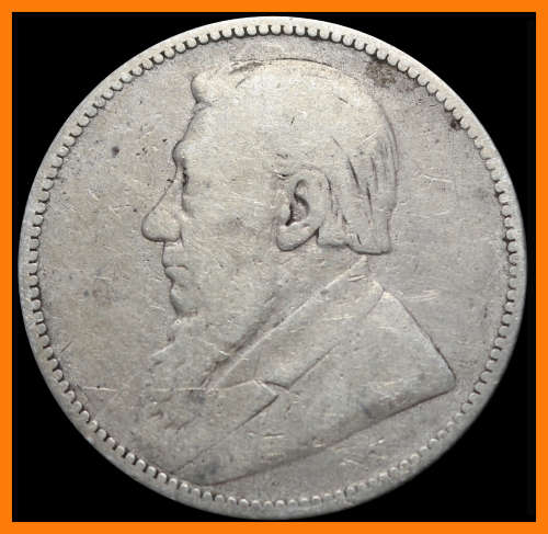 Z.A.R : One Shillings 1892 : Coin in Circulated Conditions Only 129.627 Minted, Please as per Photo.