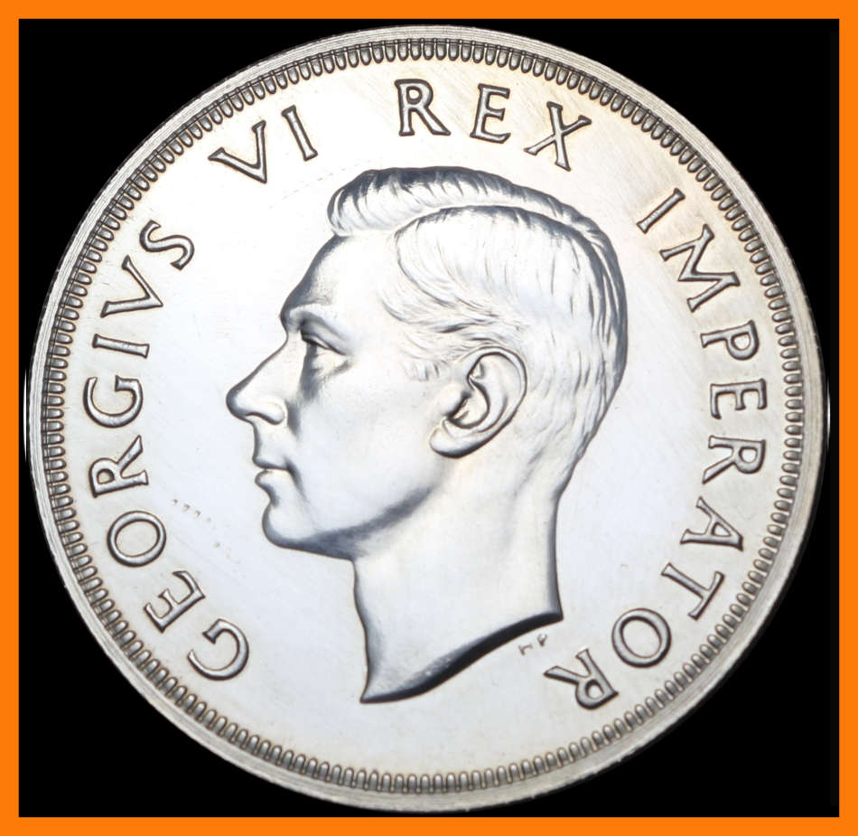 1947 Union of S.A. Five Shillings : Excellent PROOF Coin in HIGH Grade, as per Photo.