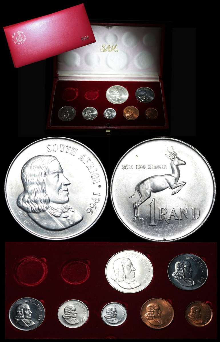 1966 :Republic of  S. A : Set of Proof Coins and The One Rand is in UNC Conditions, as per Photo!!!