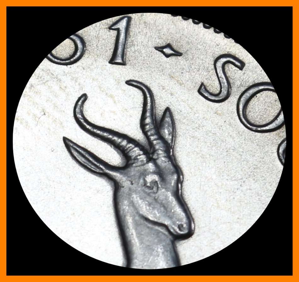 1961 Republic of S.A. : 50 Cent : Excellent PROOF Coin, as per Photo.